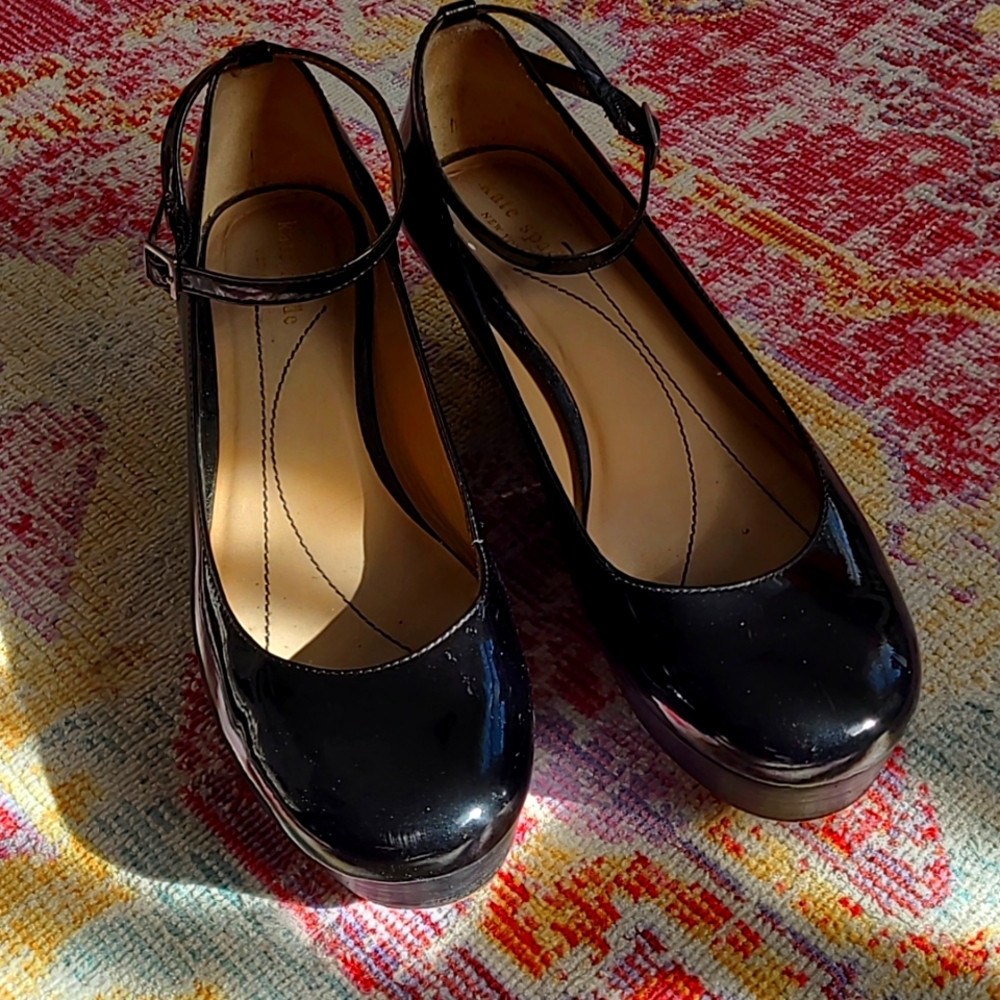 Black Patent leather Wedges - Kate Spade